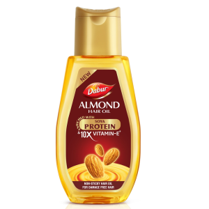 Dabur Almond Oil Provides Hair Damage Protection Non Sticky Formula Hair Oil (290 ml)