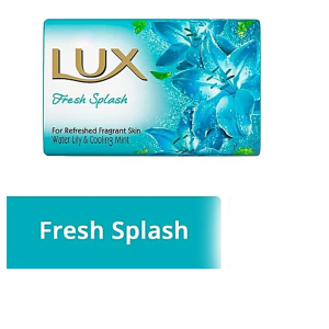 Lux Fresh Splash Water Lily & Cooling Mint Soap Bar, For Refreshed Fragrant Skin, 150 g