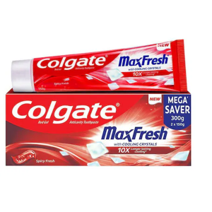 Colgate Max Fresh Spicy Fresh Red Gel Toothpaste 150 g (Pack of 2)