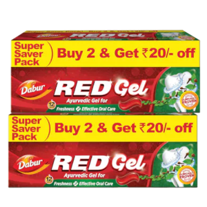 Dabur Red Gel Ayurvedic Toothpaste 600g - (150g x 2)